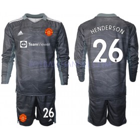 Barn Fotballdrakter Keeper Manchester United Dean Henderson 26 Borte 2021-22 Langermet